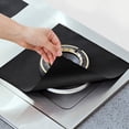 thumbnail image 2 of 8 pcs Universal Heavy Duty Oven Liners Gas Hob Protector PTFE Sheets (Black), 2 of 5