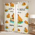 thumbnail image 2 of Erosebridal Animal Capybaras With Fruit Orange Blackout Curtains Set of 2 (52x84 Each) For Boys Girls,Who Love Capybara Window Curtains For Kids,Ultra Soft Home Decor, 2 of 6