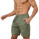 thumbnail image 5 of pstuiky Abreviatura para hombres, Pantalones cortos deportivos casuales de color sólido con cintura elástica y secado rápido para hombre Pantalones cortos cargo, 5 of 7