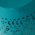 thumbnail image 5 of Indoor Outdoor 1-Piece Side Table 12 Inch Iron Round End Table With Floral Cutout Design Teal For Patio Balcony Living Room, 5 of 6
