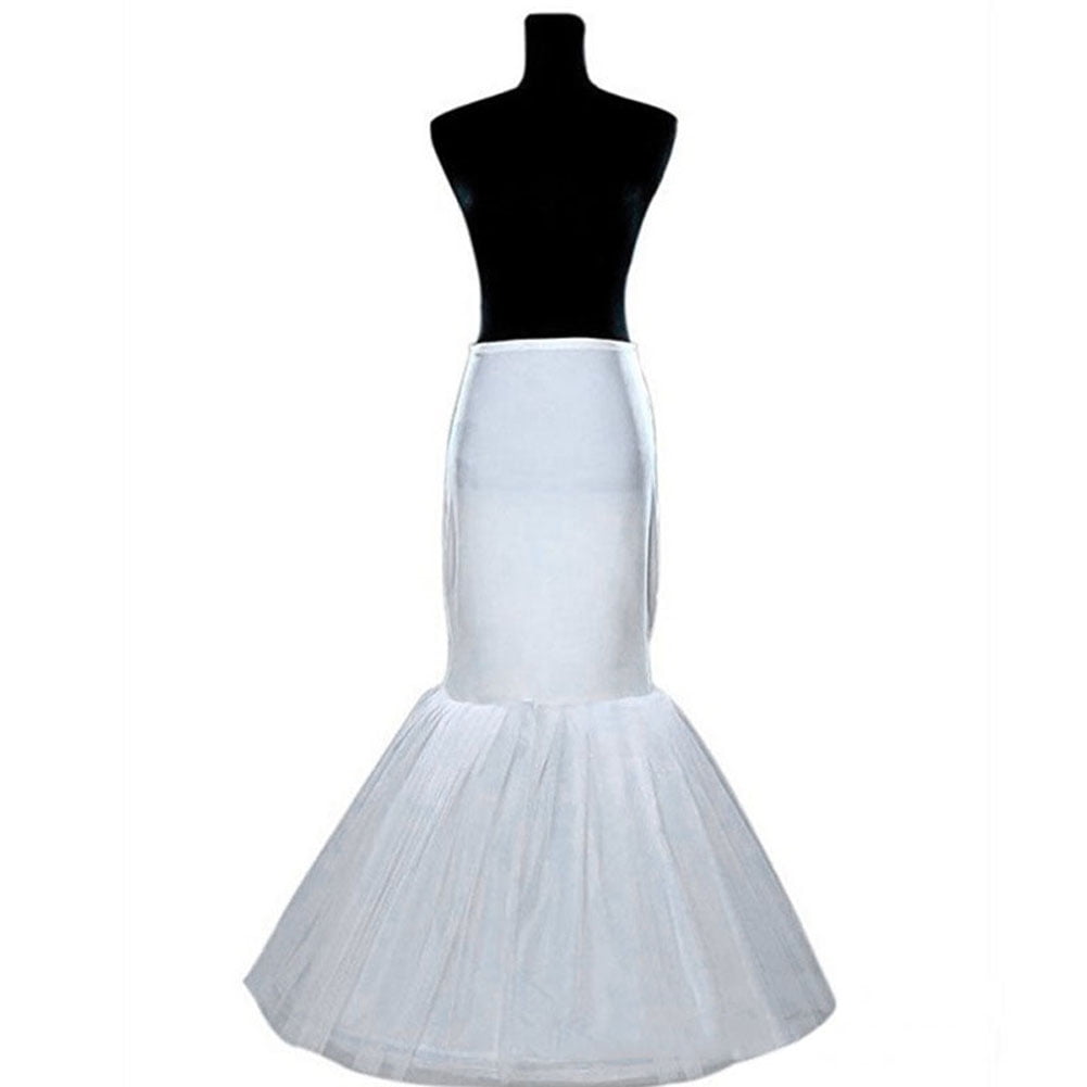 White Bridal Petticoat Crinoline Underskirt Wedding Prom Hoop/Hoopless/Mermaid 