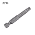 thumbnail image 3 of Punta de destornillador de estrella de seguridad magnética Uxcell T30 de 6 puntos, vástago hexagonal de 1/4" y longitud de 2", paquete de 2, 3 of 6