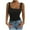#458 Black, variant on Women's Tank Top, No Boundaries Square Neckline Wide Strap Camisoles for Summer Casual Work Office Tops,S-L ,White,L
