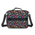 thumbnail image 2 of Game Controller Black Pattern Insulated Lunch Bag with Shoulder Strap and Bottle Holder,Bento School Lunch Bag Box,11x9.5x3.5 Inches, 2 of 5