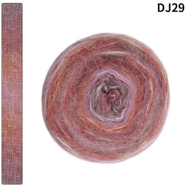 Zhuge Hilo giratorio de 100 g, hilo acrílico al 58 % para kit de crochet con cambio de color suave, hilo grande, U