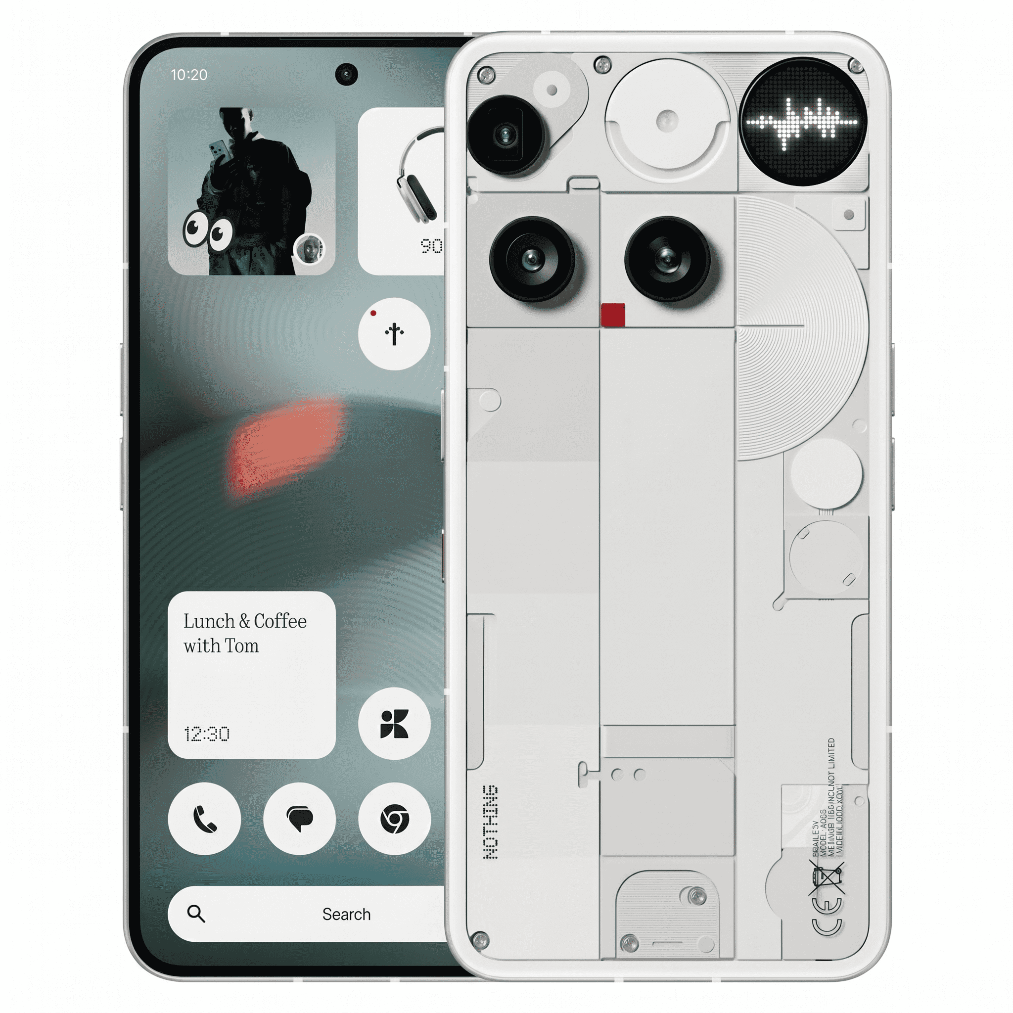 Nothing Phone (3) Cell Phone, 5G Unlocked Phones 512GB, Android 15, Snapdragon 8s Gen4, AI Mobile Phones with Four 50MP Cameras & AMOLED Display, 5150mAh, Glyph Interface, Smartphone White