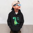 thumbnail image 2 of Tfken Toddler Teen boys Hoodies Size 3-4 Years Casual Long Sleeve Hooded Sweatshirt Dinosaur Print Warm Black Tops, 2 of 6
