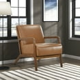 thumbnail image 7 of Lexicon Gabe Faux leather Accent Chair in Matt brown, 7 of 7