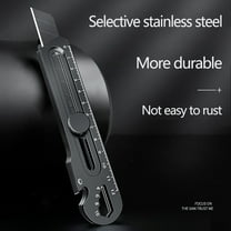 Snmubt Heavy Duty Utility Knife Stainless Steel Knife 2024 Cutting Knife Multi-Purpose Utility Carpet Knife Die Cutting Knife (Black)