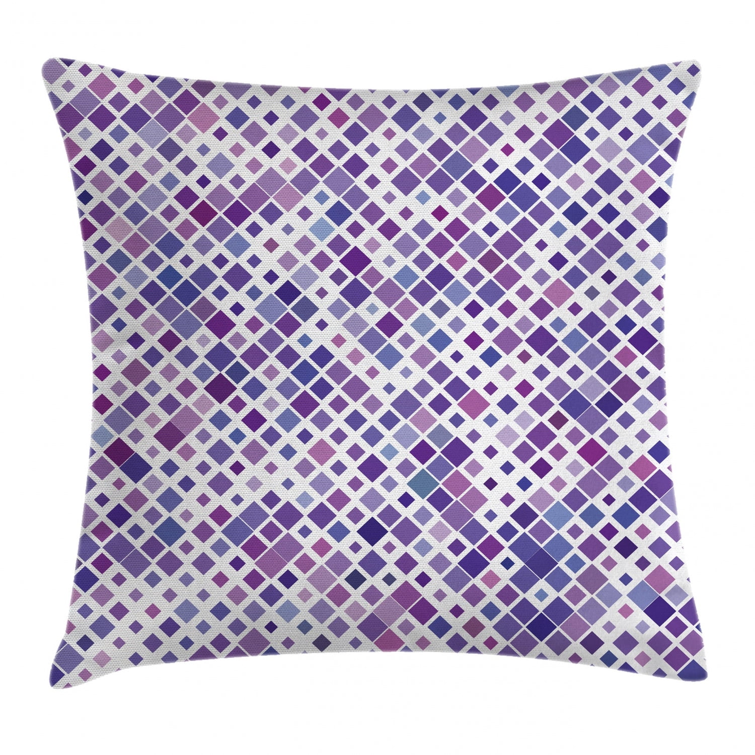 Lavender Throw Pillow Cushion Cover, Retro Mosaic Creative Pattern