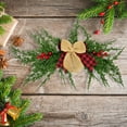 thumbnail image 3 of 22" Artificial Christmas Swag Mail Box Swag with Red Berries and Bow Knot for Front Door,Window,Mantels,Wall, 3 of 5