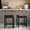 Brown, variant on edx Bar Stools Set of 2, Modern Counter Height, 24 Inch Kitchen Barstools with Metal Base, PU Leather Saddle Seats for Kitchen Island, Gray