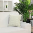 thumbnail image 3 of PiccoCasa Plush Throw Pillow Cover Fluffy Cushion Cover Pale Yellow 20" x 20", 3 of 8