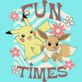 thumbnail image 2 of Junior's Pokemon Pikachu and Eevee Fun Times  Racerback Tank Top, 2 of 4