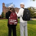 thumbnail image 3 of DAKIMOE Large School Backpack for Girls Boys Lightweight Spacious Kids Bookbag with Multiple Pockets for Middle School College, Wine Red, 3 of 6
