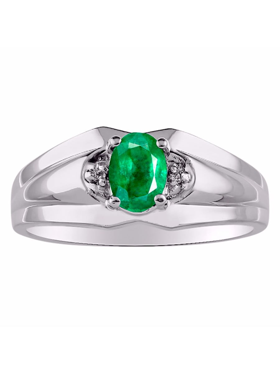 RYLOS Mens Rings Sterling Silver 