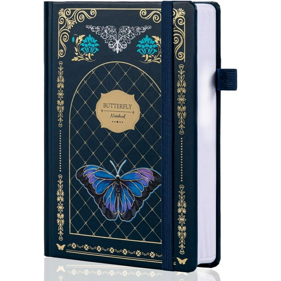 TIEFOSSI Butterfly Journals,Lay Flat Notebook,320 Numbered Pages A5 Journaling
