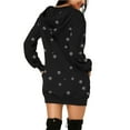 thumbnail image 1 of Femmes Hoodie Robe, Casual Skin Amical Porté Épaule Manches Pull Hoodie Sweatshirt Robe Libre Correspondant à la Maison Rouge, Gris, Bleu Foncé, Noir Vieil Homme, Rouge Vieil Homme, Noir Wapiti, 1 of 6