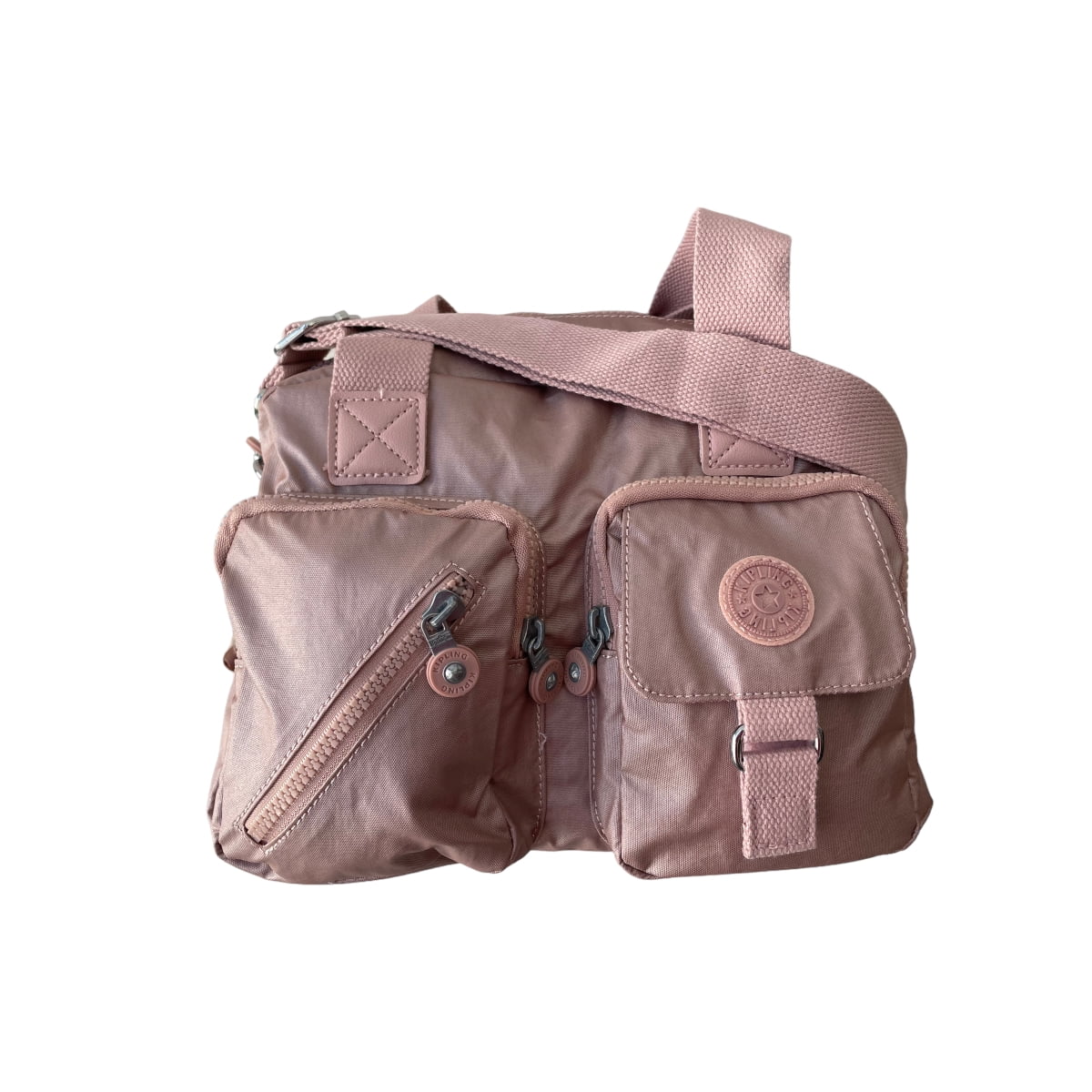 Bolsa shoulder Kipling para mujer Rosa Metalico Bodega Aurrera en linea