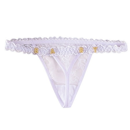 Xiaoxatg Panties for Women DIY Metal Rhinestone Letter Thong For Women s Sexy And Lace Underwear Custom High Waist Underwear for Women Sexy