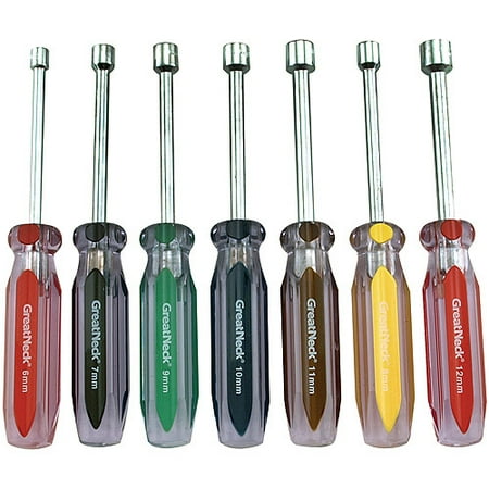 Insulated Metric Nut Driver - Great Neck Saw ND71 7-Piece Professional Metric Nut Driver Set