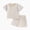 Girls Outfit Sets01 Beige, variant on Summer Toddler Girl Clothes 2t 3t 4t 5t Embroidered Baby Girl Outfit 2 Piece Doll Neck Striped Shirt Shorts Set Kaprioy Fourth of July Baby Girl Outfit