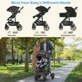 thumbnail image 5 of babyeap 2 in 1 Baby Stroller,Foldable Lightweight Carriage Reversible Bassinet Pram for Toddler,Travel Stroller with with Cup Holder,Black, 5 of 10