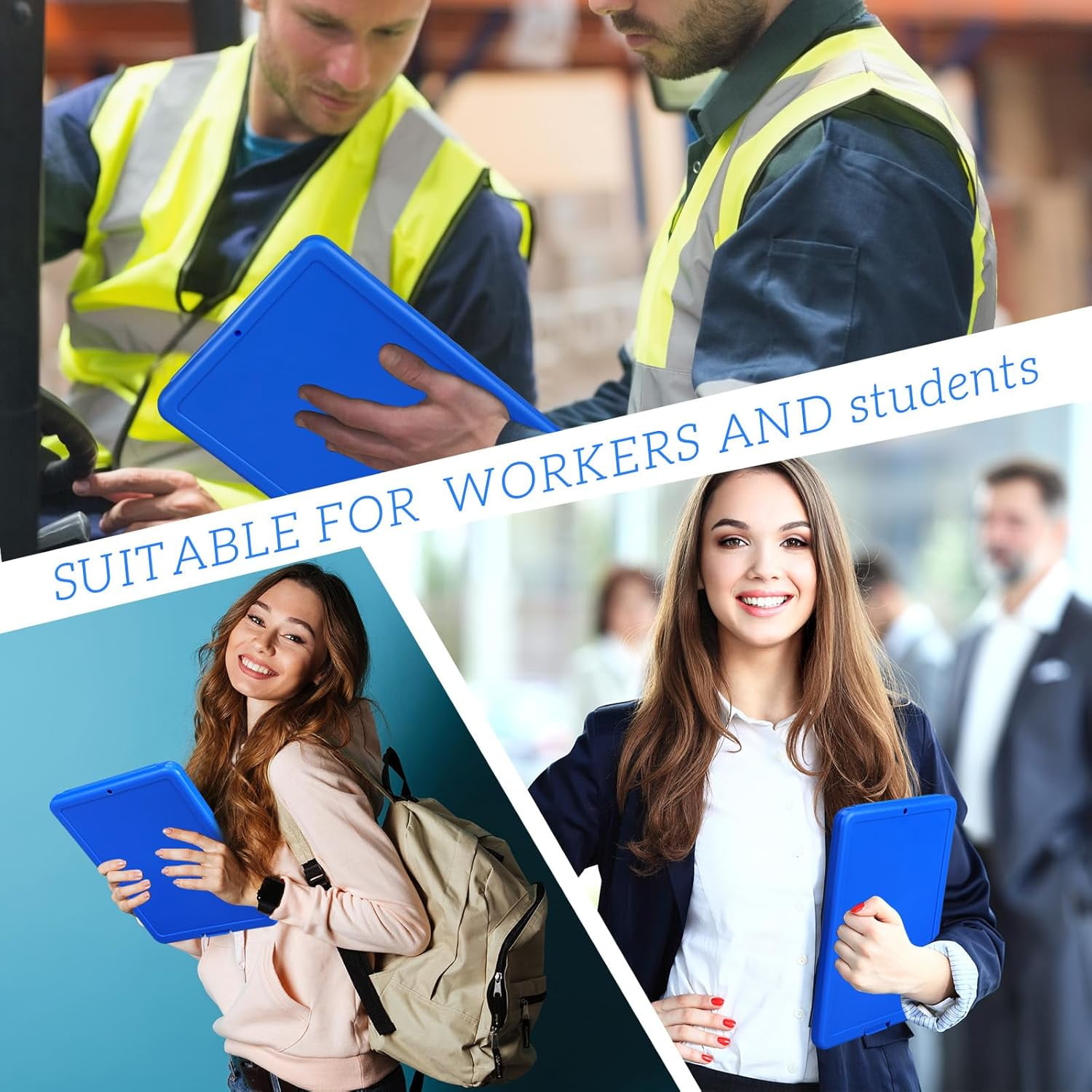 Plastic Clipboard with Storage Heavy Duty Portable Writing Boards for 150 Sheet A4 Paper with Pen Holder Large Capacity Clipboards for Nurse Teacher Student Classroom Office