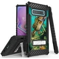 thumbnail image 1 of Galaxy S10 Case, Tri-Shield [HUNTER SERIES] Rugged Military-Grade Cover with Metal Kickstand [BASS FISHING DESIGN] for Samsung Galaxy S10 Phone (SM-G973), 1 of 10