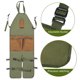 thumbnail image 5 of Delantal Delantal de lona resistente de una pieza con múltiples bolsillos para jardinería y carpintería (verde) Rkxzt, 5 of 8