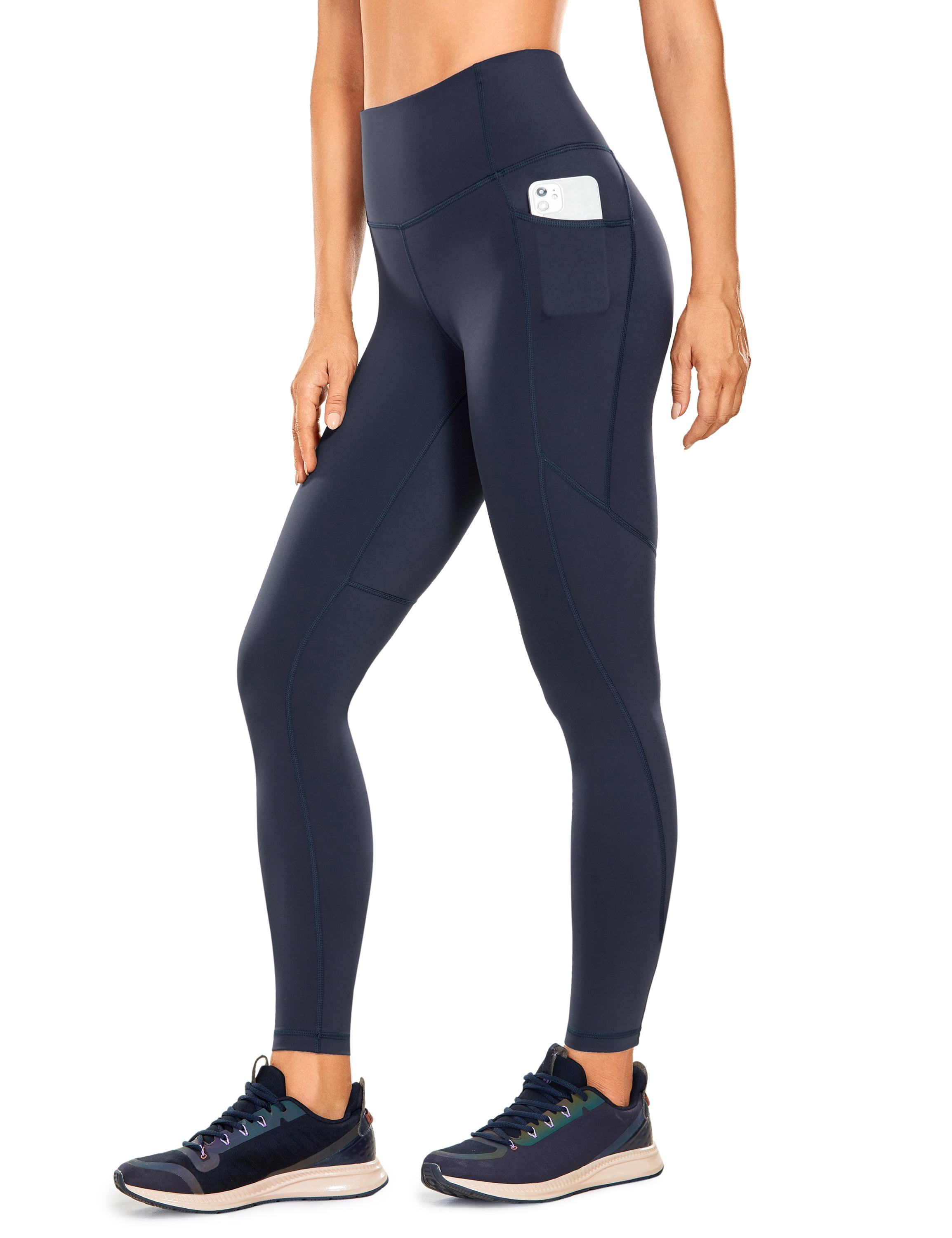 CRZ YOGA Womens High Waisted Yoga Pants with Pockets Athletic Leggings-28 inches 
