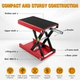 thumbnail image 4 of Nilight Motorcycle Lift Jack 1100 LBS Scissor Jack Stand Lift from 3.4" to 14.2" with Wide Deck Crank Handle Steel Scissor Hoist Garage Repair Lifter Table Jacks for Motorcycles ATV Dirt Bike, Red, 4 of 8