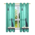 thumbnail image 7 of Yayeee Window Curtains Set of 2 for Living Room Light Filtering 63"x42", Green Cat, 7 of 7