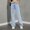 Sky Blue wide leg jeans with pockets a1, variant on Cagogo Women's Jeans with Pockets Distressed Streetwear Denim Pants Casual Loose Long Jeans Trousers for Fashion Beach Travel, Light Blue S