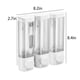 thumbnail image 2 of Juego de Dispensador de Jabón de ABS para Montar en Pared, Depósito de Líquido Recargable a Prueba de Fugas de 3 Cámaras, Instalación sin Taladro para Baño Cocina Hotel Baño Público., 2 of 6