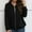 Black-Coat, variant on Qetyuw Womens Lace Long Sleeve Jacket Full Zip Up Lightweight Casual Bomber Jackets Solid Loose Coat