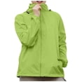 thumbnail image 2 of ELFINDEA Womens Coats Jackets for Women Solid Colored Hooded Long Sleeved , Windbreaker, Sun , Outdoor Sports Womens Tops Green 3X, 2 of 6