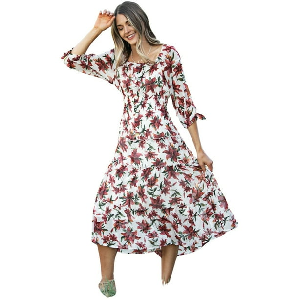 Featured image of post Easiest Way to Make White Midi Peasant Dress