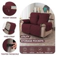 thumbnail image 3 of Y YUNHSOM Waterproof Stretch Recliner Chair Covers, Stable Washable Slipcovers Chair Protectors for Home, Kitchen, Office (Red,23 In), 3 of 7