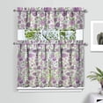 thumbnail image 2 of Kitchen Curtains and Valance Set 36 Inch Tier Pioneer Colorful Floral 3 Pieces Set Dining Room Small Curtain Drapes Cafe Curtains Valance for Home Decor Rod Pocket, 2 of 6