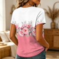 thumbnail image 5 of Sewkxo Womens Summer Tops Short Sleeve Basic Casual V Neck T Shirts Trendy Fashion 2026 Top,Light pink 3XL, 5 of 5