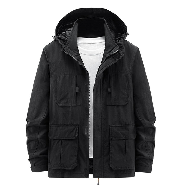 Guieoi Mens Coats and Jackets Winter Clearance Men's Fashion