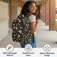 thumbnail image 3 of FKELYI Butterfly Flower Star Print 17 Inch School Backpack for Kids Schoolbag Casual Daypack with Multi-Pockets for Girls Spacious Rucksack Bookbag for Elementary Student, 3 of 7