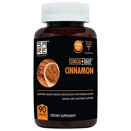 Clinical Daily Cassia Cinnamon Bark Supplement Blood Sugar Support 90 Capsules