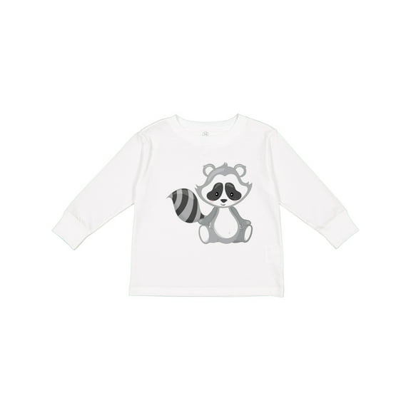 Inktastic Cute Woodland Animal Raccoon Boys or Girls Long Sleeve Toddler T-Shirt