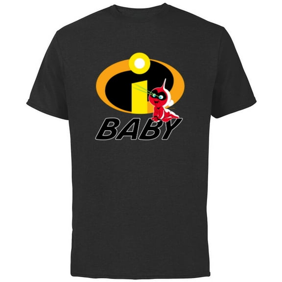 Disney and Pixar’s The Incredibles Jack-Jack Baby Family - Short Sleeve Cotton T-Shirt for Adults - Customized-Black