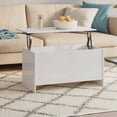 thumbnail image 1 of vidaXL Coffee Table High Gloss White 102x55.5x52.5 cm Engineered Wood, 1 of 5