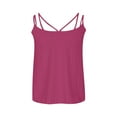 thumbnail image 6 of Meichang Women Cami Tank Tops Plus Size Eyelet Sleeveless Camisoles Casual Spaghetti Strap Scoop Neck Cami Summer Beach Flowy Shirts Wine L, 6 of 6
