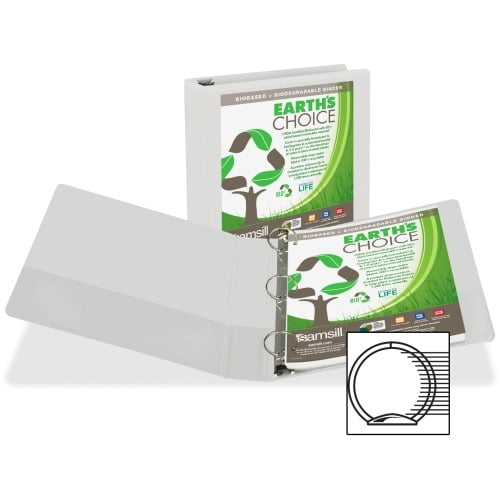 Samsill Earth's Choice Biobased USDA Certified View Binder 1 1/2' Binder Capacity - Letter - 8 1/2' x 11' Sheet Size - 325 Sheet Capacity - 3 x Round Ring Fastener(s) - 2 Internal Pocket(s) - Polyprop