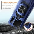 thumbnail image 6 of Nagebee Case for Motorola Moto G Pure (2021) with Tempered Glass Screen Protector (Full Coverage), Full-Body Protective [Military-Grade], Magnetic Car Mount Ring Holder Heavy-Duty Durable Case (Blue), 6 of 6